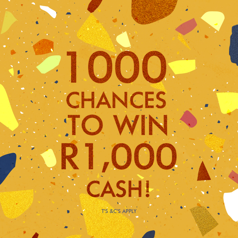 1 000 WINNERS, R1 000 CASH! Stand a chance to WIN R1 000 CASH by taking out a lay-by of no less than R995.00 and completing the payments in full before 24 December 2021. Each lay-by redeemed qualified as a unique entry.

Terms and Conditions Apply: bit.ly/3hVzLcQ