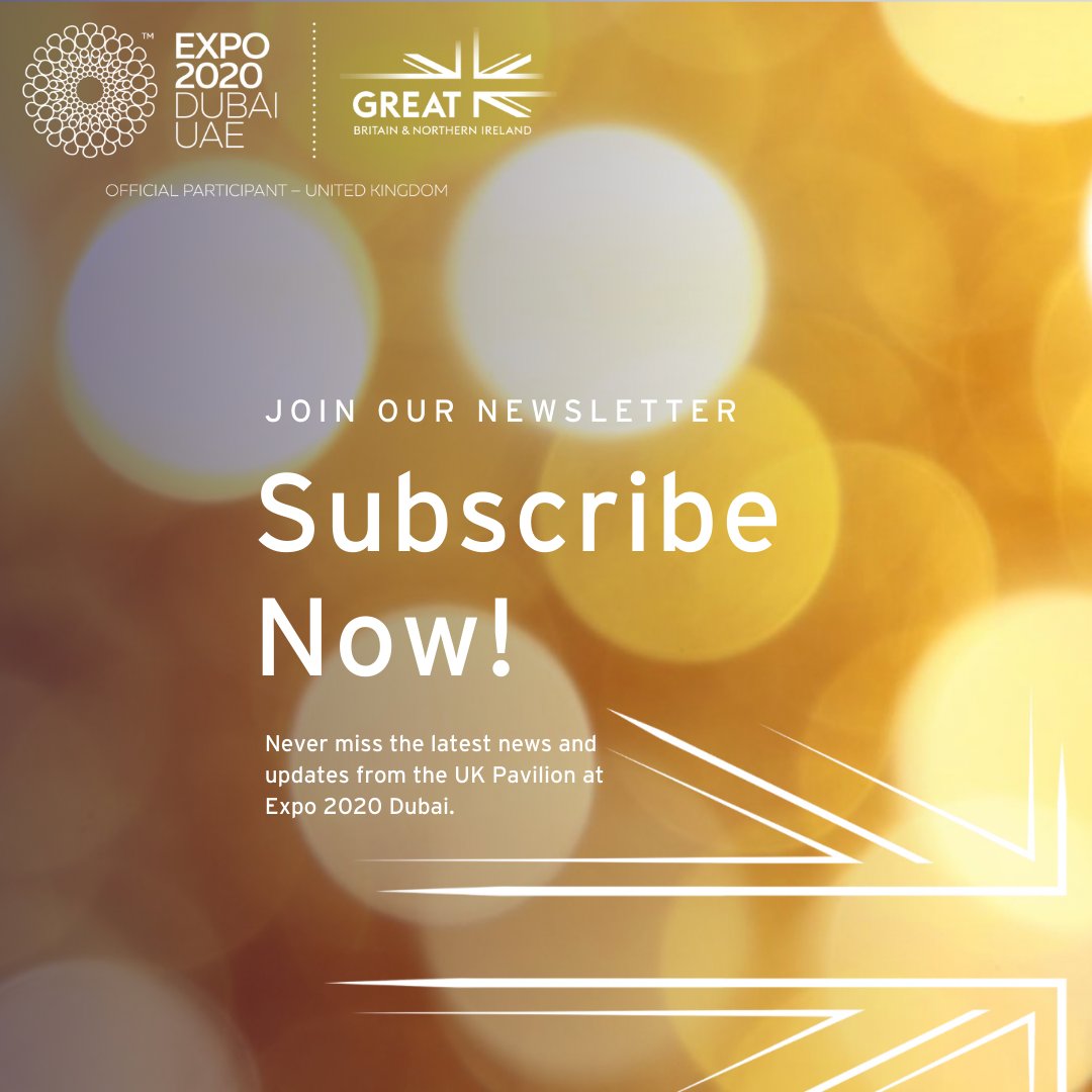 IT'S ONE WEEK UNTIL @expo2020dubai! 🥳

Sign up to our newsletter for the latest updates about the UK Pavilion and our programmes at #Expo2020Dubai 📧 
bit.ly/3AmhrRj