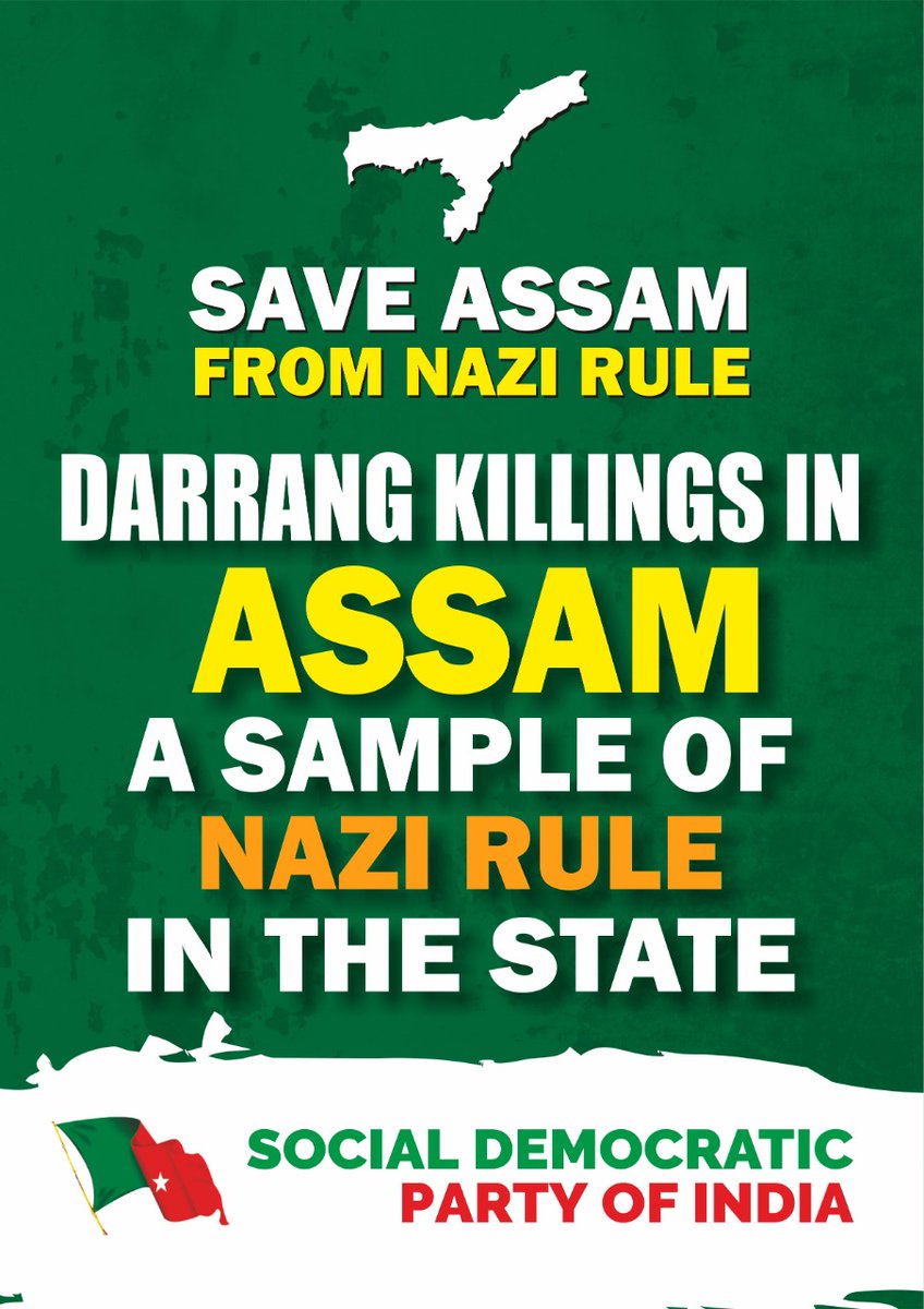 sdpofindia's tweet photo. Darrang Killings in Assam.
A sample of Nazi Rule
in the state
#AssamHorror #Assam https://t.co/mXSBhMxTjf