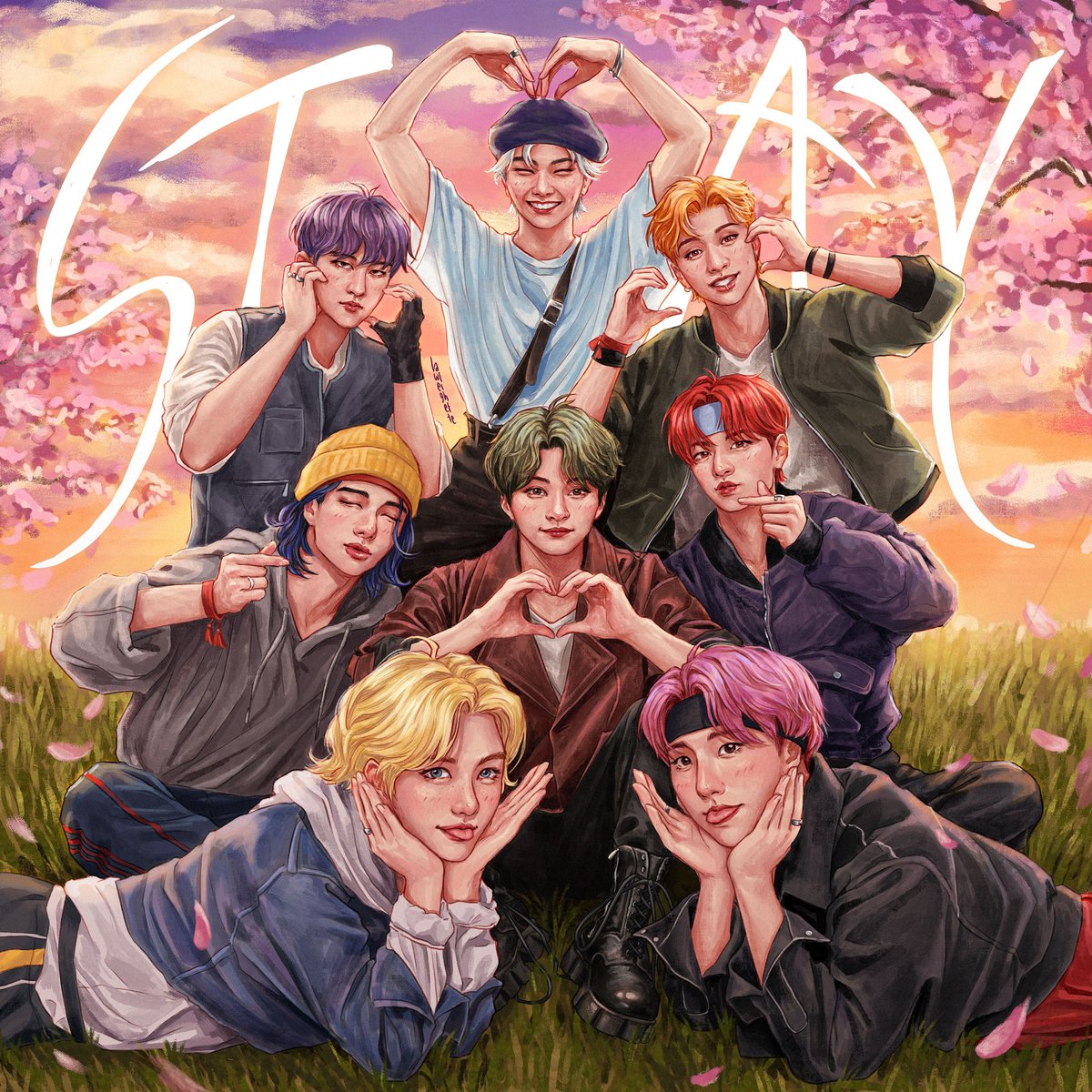 「🎇OT8🎇 Stray Kids as your favourite sli」|Mars 🐧のイラスト