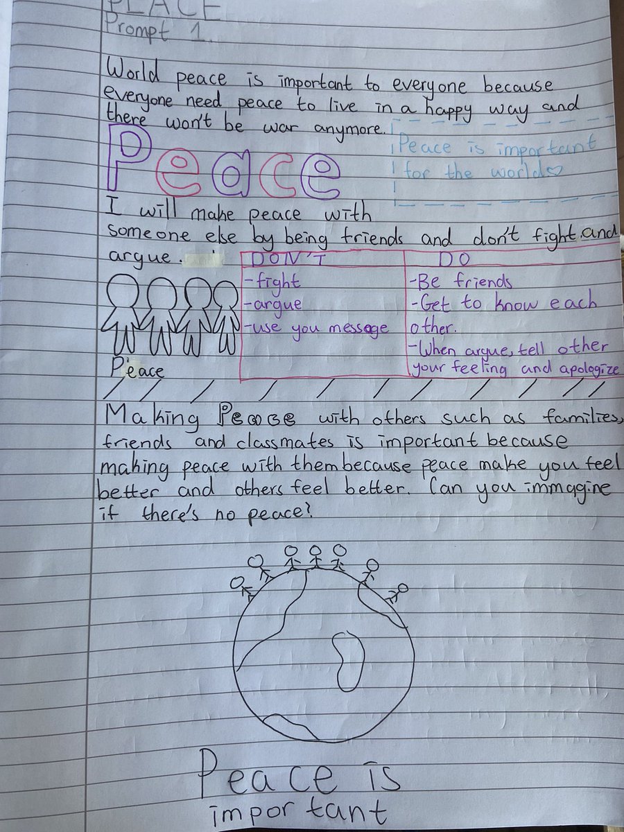 ThisIsAwesomeEd's tweet photo. #TheGlobalWrite is alive &amp; well in 6L: We need to make #peace with ourselves. Face the bias, prejudice, &amp; whatever ingrained hate held to be better people for ourselves, each other, &amp; the world. @tblackTAB @Hedreich @Nicholajdm @JoyceBronwyn @KesaiaNaisara @AnneLeBlanc2 https://t.co/txDywG4OjG