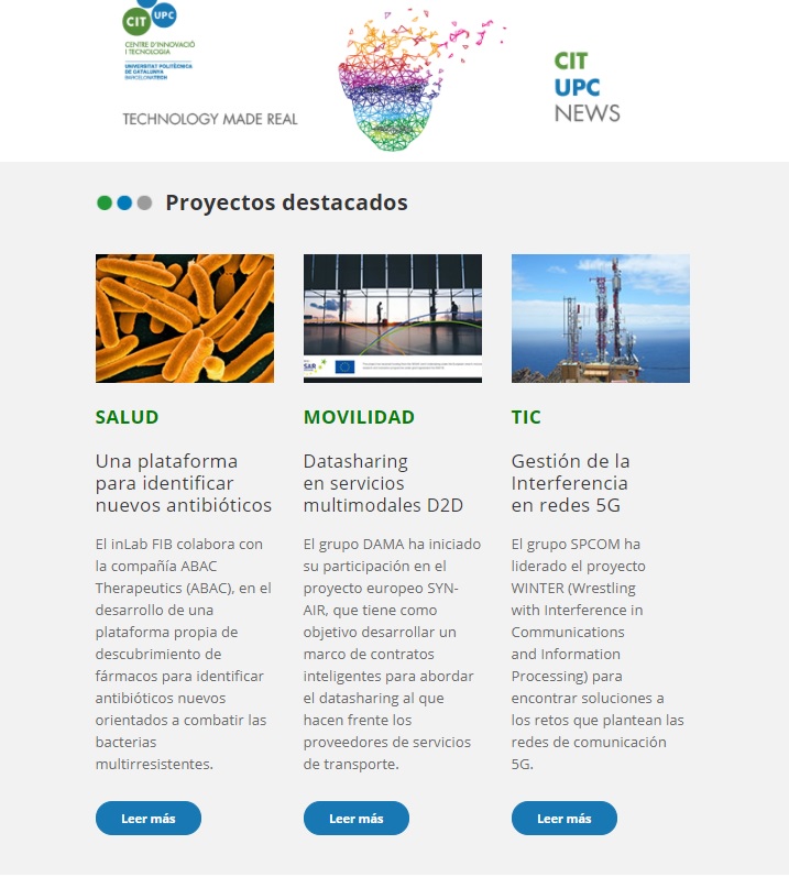 CIT_UPC's tweet photo. 💡 Descubre los proyectos desarrollados por los grupos y centros de investigación de @la_UPC
📩 Suscríbete a la newsletter mensual de #CIT_UPC
👉 https://t.co/ynGbPJW2XN 👈
#TecnologiaUPC https://t.co/wiVo80n4TU