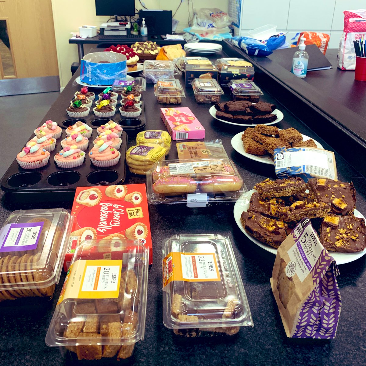 Cakes and goodies all ready for our Macmillan Coffee morning!! 😋🍪🧁 1:30 till 3 today - come and join us!☺️😁