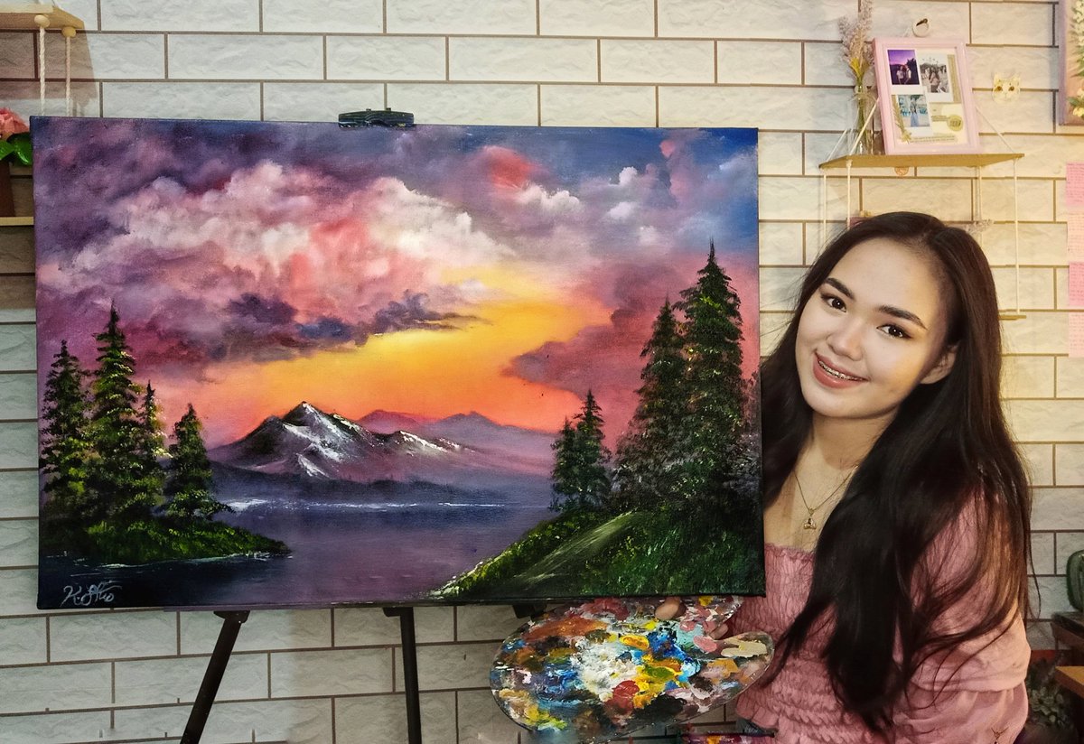 Kitkatketh's tweet photo. Acrylic Painting 🎨
20×30 Canvas🌆
#BobRoss
@helloluis https://t.co/iZCeGzCu6z