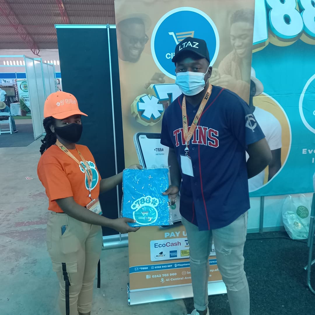ClicknpayZ's tweet photo. Visit our ZITF stand today and stand a chance to win your share of branded caps, t-shirts and masks from ClicknPay.
#ZITF2021 
#bulawayo 
#convenience 
#ClicknPay https://t.co/OB4HOhI2jd