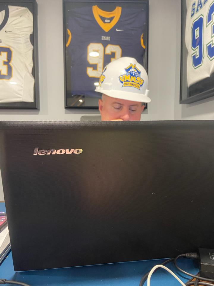CoachRMcCormack's tweet photo. Its 4:13 a.m. and its time to grind! @CorsairFootball @UMassD #youwillnotoutworkme #WinTheRep #UMASSD #Corsairfootball https://t.co/LHJ7eSLQDV