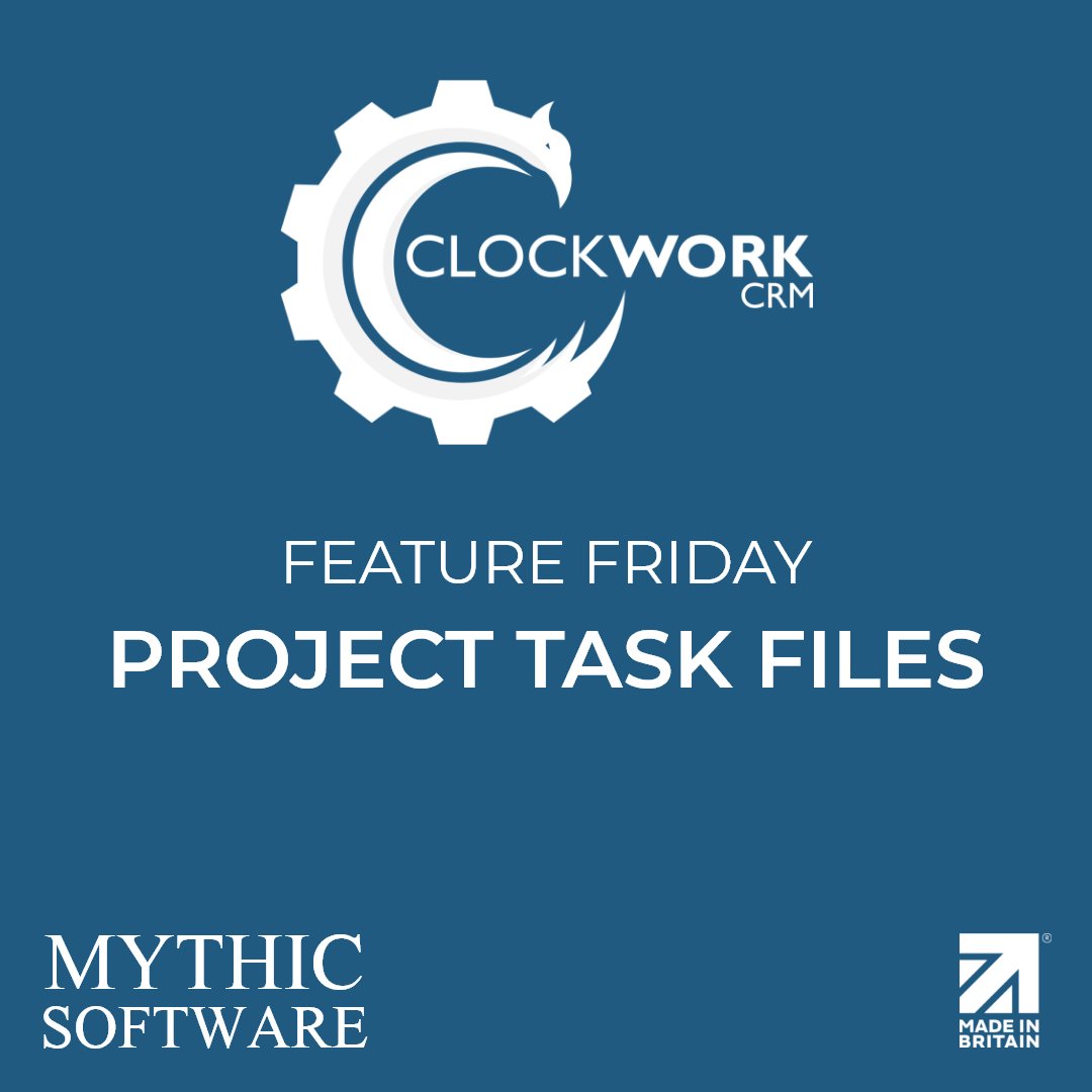 ClockworkCRM's tweet photo. This week on #FeatureFriday - Project task files. Easily link a file to a task using the file browser.
Find out more about projects here: https://t.co/TmCIR0m1NB

#projectmanagement #crm #crmsoftware #teamwork #fridaymorning #ClockworkCRM #crmsystem #customerexperience https://t.co/NTtyzIe1Fq