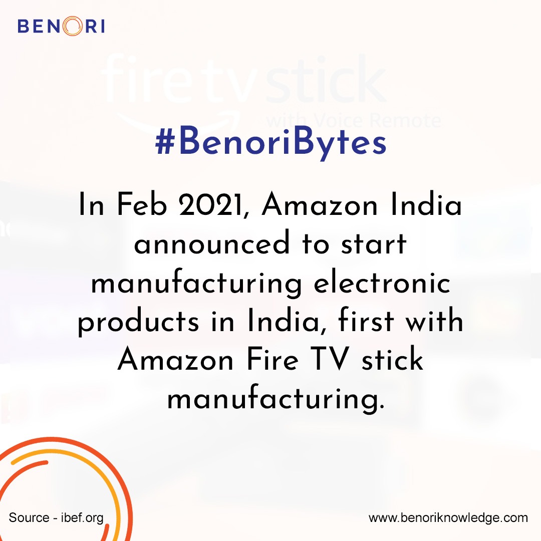 BenoriKnowledge's tweet photo. #BenoriBytes

Amazon is setting up its first device manufacturing line in India to make Fire TV sticks locally and has partnered with Cloud Network Technology, a subsidiary of Foxconn, to begin producing the device at its Chennai plant later this year.​​

#Amazon #MadeInIndia https://t.co/6SyzlSDlKT