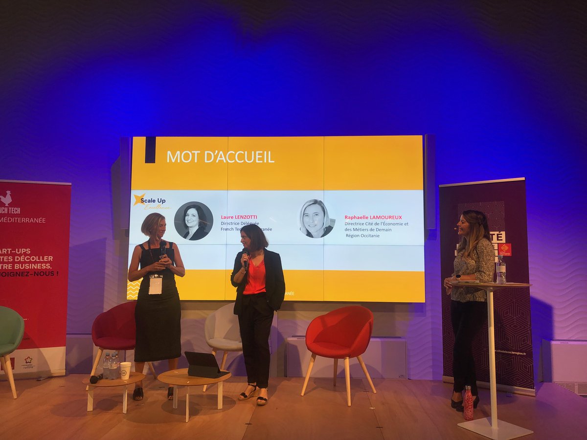 FrenchTechMed's tweet photo. Notre Directrice @LaureLenzotti souhaite la bienvenue aux #ScaleUp pour cette première rencontre. Nous remercions @RaphaLamoureux de nous accueillir ici à la @Cite_eco ce lieux privilégié pour présenter les métiers de demain façonnés par les #Startups d'aujourd'hui. #FTMed https://t.co/UaWvNqFzUz
