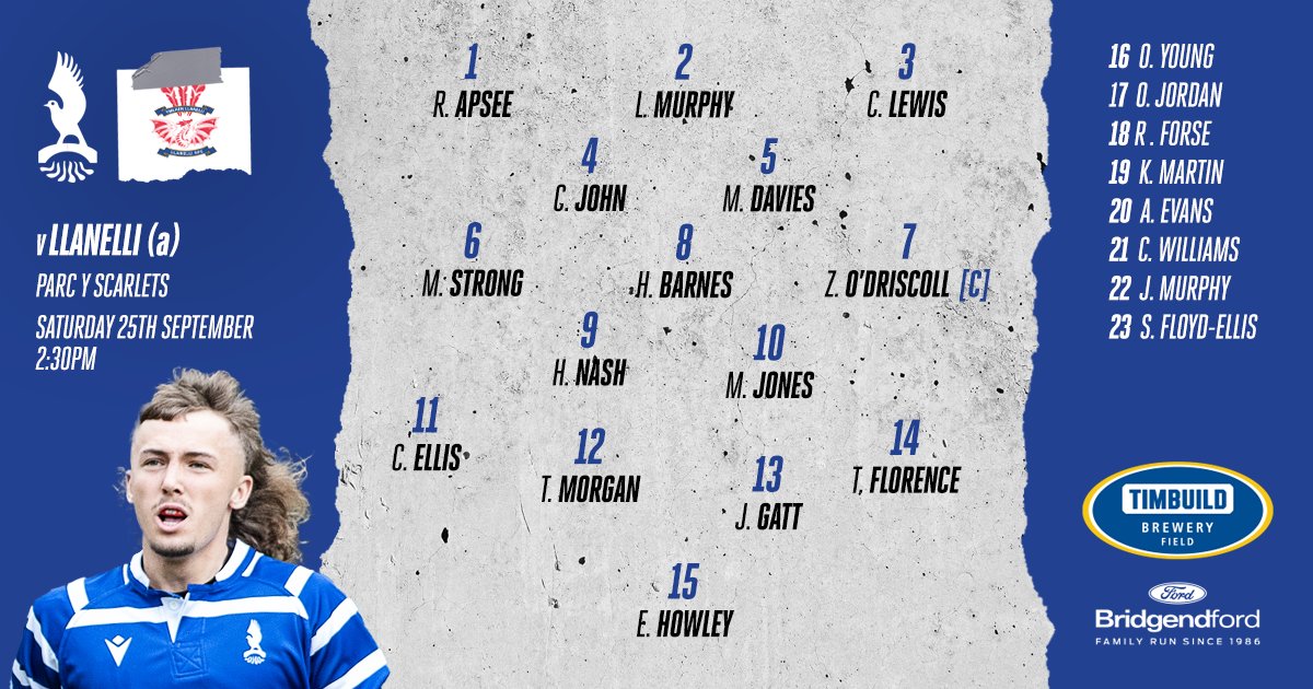 bridgendravens's tweet photo. 𝙏𝙚𝙖𝙢 𝙉𝙚𝙬𝙨 🗞️

Here's how we line up for tomorrow's @IndigoGroupPrem Cup tie at Parc y Scarlets against @LlanelliRFC (2:30pm).

𝘍𝘶𝘭𝘭 𝘚𝘵𝘰𝘳𝘺 ➡️  https://t.co/bCLxLbVE7Z

🔵⚪ https://t.co/FWslpFFkEu