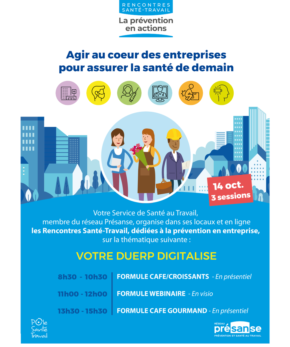 [#SAVETHEDATE]
Le 14 octobre prochain, le PST66 vous invite aux Rencontres Santé-Travail.
👉 Thématique choisie : le #DUERP #digitalisé 💻
👉 Inscriptions :
polesantetravail66.fr/rencontres-san…