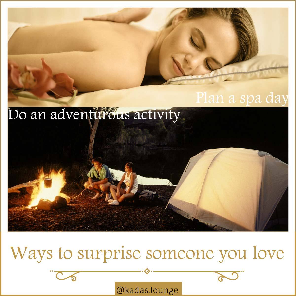 LoungeKadas's tweet photo. #Surprise your #love:
1-Plan a spa day.
2-Book a dinner at a lovely cafe.
3-Act out their fantasy.
4-Do an adventurous activity.
Follow @kadas.lounge
.
#bookadinner #autumnleeds #makefriends #spatime #surprising #surpriseone #surpriselove  #iraniancafe #persiantea #coffeetime https://t.co/1cnLqb9jCl