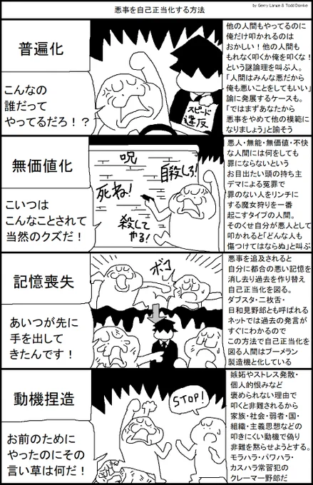悪事を自己正当化する方法 