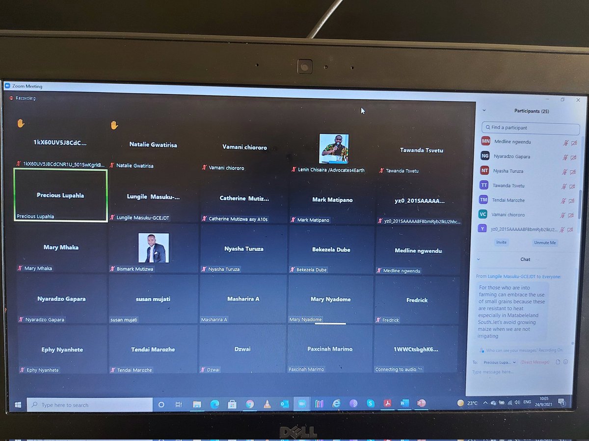 LeninChisaira's tweet photo. Presenting on "Existing policy provisions, gaps, opportunities and challenges in addressing #ClimateChange" in a virtual climate change meeting organised by @ZIMCODD1 .

#Youth4Climate #ClimateEmergency #COP26 #HowFar https://t.co/UeuHlWac55