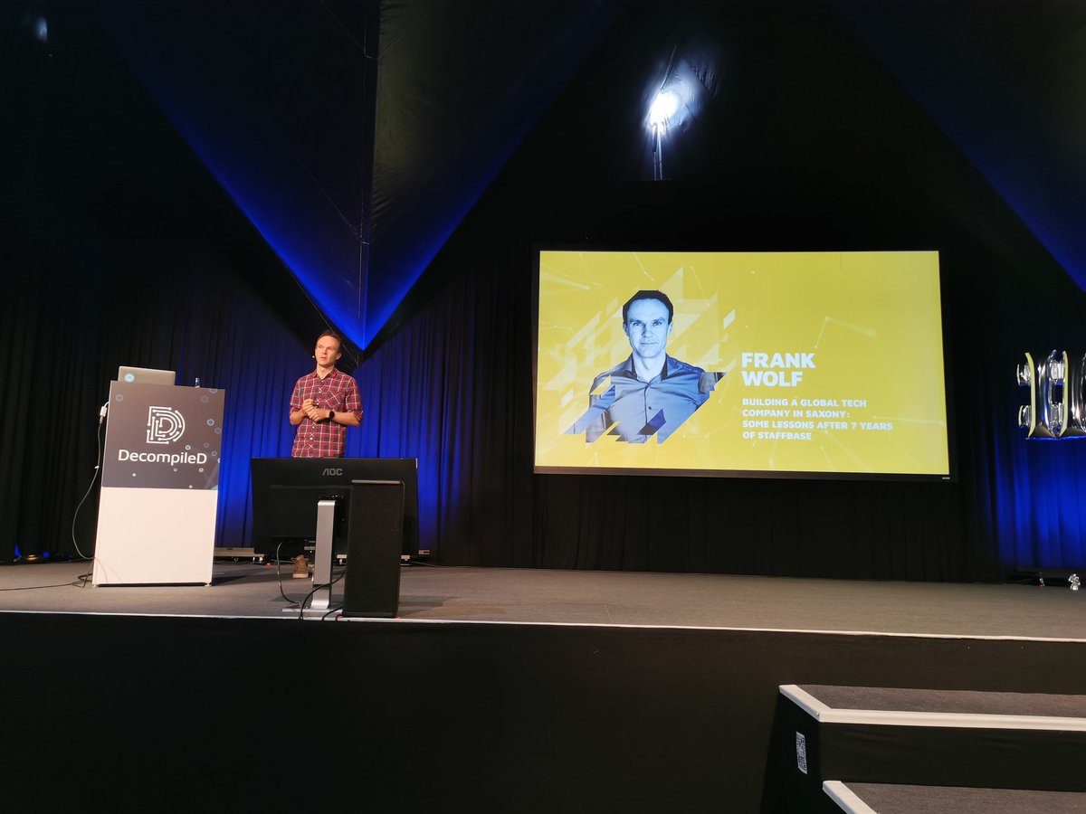 decompiled_conf's tweet photo. Let's go 🚀 @frankx, co-founder of @StaffbaseHQ, just opened #DecompileD21! We have an exciting day ahead - stay tuned ✌🏻 https://t.co/bgyYUacwJu