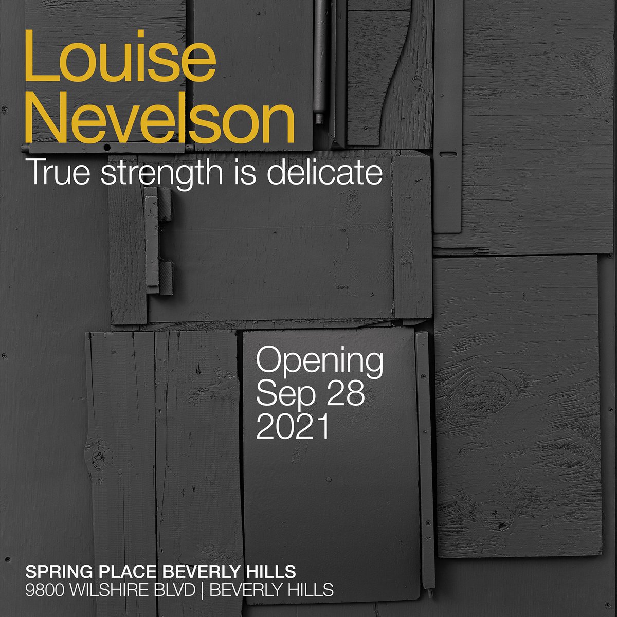 Gmurzynska's tweet photo. We are pleased to announce “#LouiseNevelson – True strength is delicate” – our first exhibition in #LosAngeles of one of America's foremost artists, opening September 28 at 6 pm at @SpringPlace #BeverlyHills.
#Gmurzynska #Opening #Nevelson #TrueStrengthIsDelicate #SpringPlace https://t.co/chkRZlJDsP