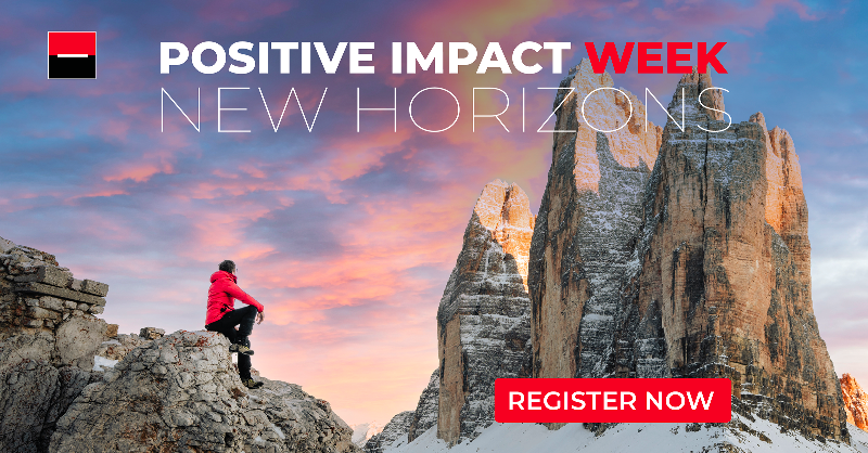SocieteGenerale's tweet photo. [#PositiveImpactWeek 🌱] As part of our commitment to help our clients generate positive impact, we're holding a virtual event covering the #ESG spectrum.  💡  Do not miss the sessions for Day 3 dedicated to innovation in ESG markets on October 6th. Register now ⬇️