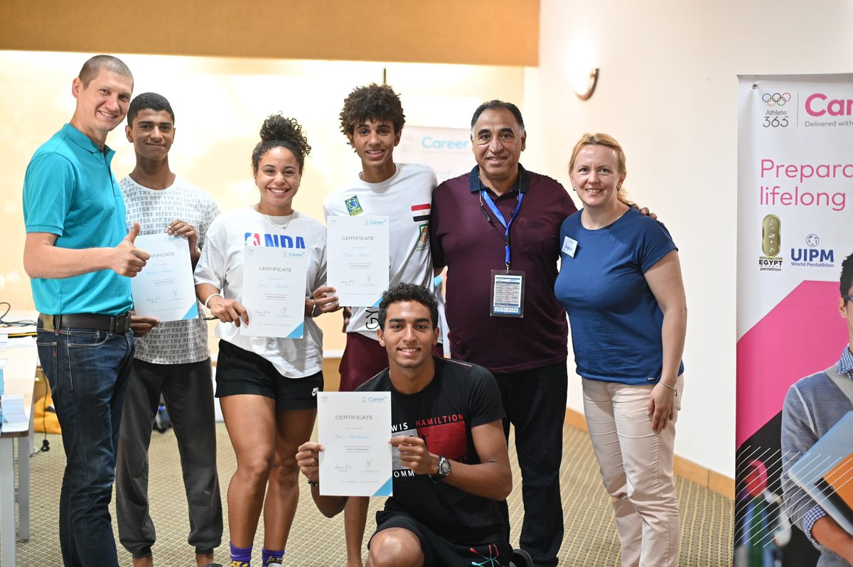 WorldPentathlon's tweet photo. Several IOC @Athlete365 Career+ Power Up workshops took place in Alexandria during the Youth World Championships 🇪🇬

Athletes engaged in a self-discovery journey to develop an understanding of themselves and explore future choices in their career 🙏😃

📸 https://t.co/jyFnePF1oN https://t.co/VZukdiUxEv