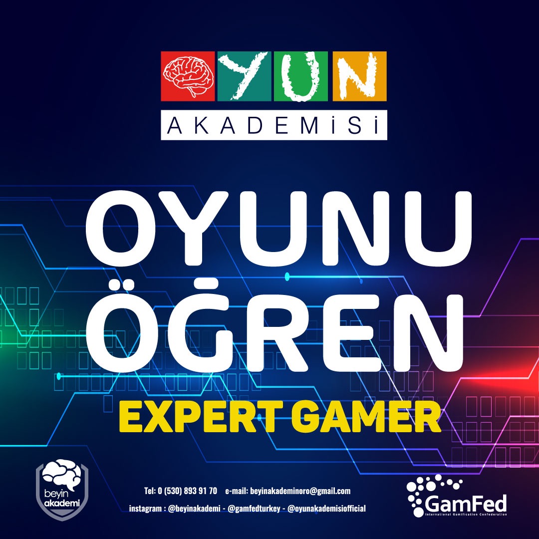 OYUN Akademisi 1. Seviye “Expert Gamer” Eğitimi yoğun istek üzerine Ekim Programıyla 3. Kez sizlerle! 

Bu yolculuğa siz de çıkmak isterseniz; bit.ly/OA1SEG3 linkinden kayıt olabilirsiniz. 

#oyunakademisi #oyunlaştırma #gamfedturkey #expertgamer #progamer #beyinakademi