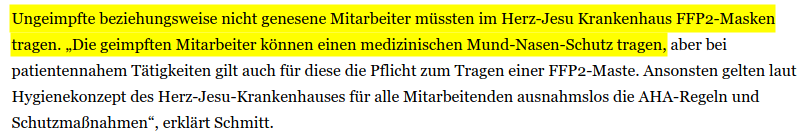 FrankenDemo's tweet photo. #Impfung & #Datenschutz in deutschen Krankenhäusern:
#Geimpfte und #genesene Mitarbeiter können in dieser Klinik gewöhnliche #OPMasken tragen und sind somit schon auf den ersten Blick zu erkennen.
Für #Ungeimpfte besteht überall #FFP2-#Maskenpflicht.
➡️ https://t.co/Q4UwgieMGz https://t.co/y05CHNLouF