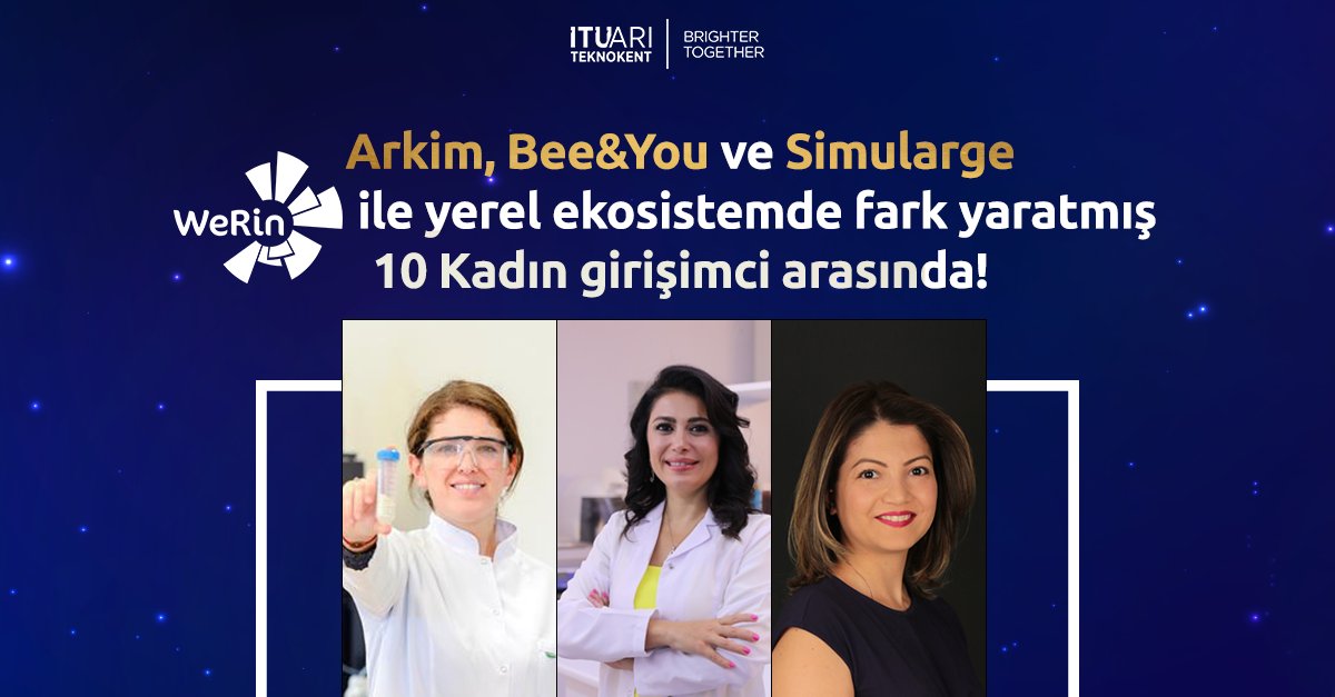 İTÜ ARI TEKNOKENT (@ariteknokent) on Twitter photo Proje ortaklarından olduğumuz <a href="/WeRinproject/">WeRin</a> ile yerel ekosistemde fark yaratmış 10 Kadın girişimci arasında İTÜ ARI Teknokent firmalarımızdan <a href="/Arkim_tr/">Arkim Kimyevi Maddeler A.Ş/Arkim LLC</a>, <a href="/BEEOAriUrunleri/">BEE'O Arı Ürünleri</a> ve <a href="/SimulargeHQ/">Simularge</a> yer aldı. Proje ortaklarından olduğumuz <a href="/WeRinproject/">WeRin</a> ile yerel ekosistemde fark yaratmış 10 Kadın girişimci arasında İTÜ ARI Teknokent firmalarımızdan <a href="/Arkim_tr/">Arkim Kimyevi Maddeler A.Ş/Arkim LLC</a>, <a href="/BEEOAriUrunleri/">BEE'O Arı Ürünleri</a> ve <a href="/SimulargeHQ/">Simularge</a> yer aldı.