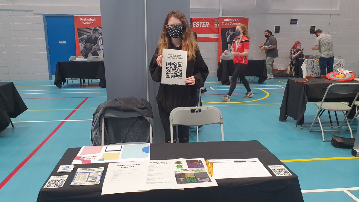 UoCGamesDevSoc's tweet photo. Today's the day! Come see our stall at the Sports and Societies fair ☺️
#gamedev #freshers2021 #FreshersFair #society #uochester https://t.co/X4UEpttvNw