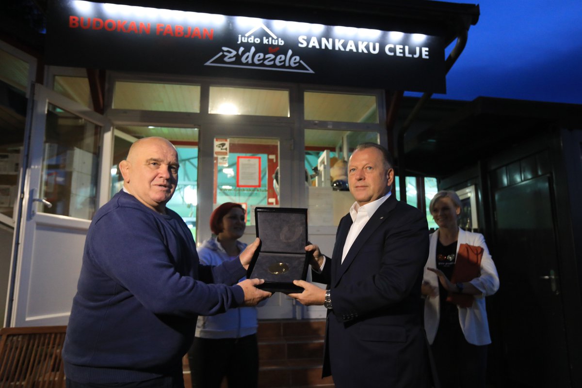 MariusVizer's tweet photo. It was a pleasure to visit the Dojo of the legendary coach Marjan Fabjan of Slovenia, accompanied by his Olympic champions and medalists, on the occasion of presenting him with the IJF gold medal.

Congratulations, Coach! 

@judoSLO @TeamSlovenia https://t.co/Px7DlsUPx9