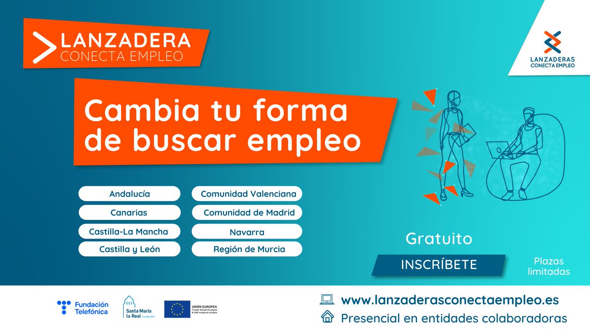 🙋‍♀️🙋‍♂️ Buscamos personas en #desempleo para participar en las nuevas  #LanzaderasConectaEmpleo !  👉 Es un programa #gratuito de #OrientaciónLaboral, donde contarás con el #asesoramiento de #especialistas para cambiar, e #impulsar tu #BúsquedaDeTrabajo 👌bit.ly/3u7KllW