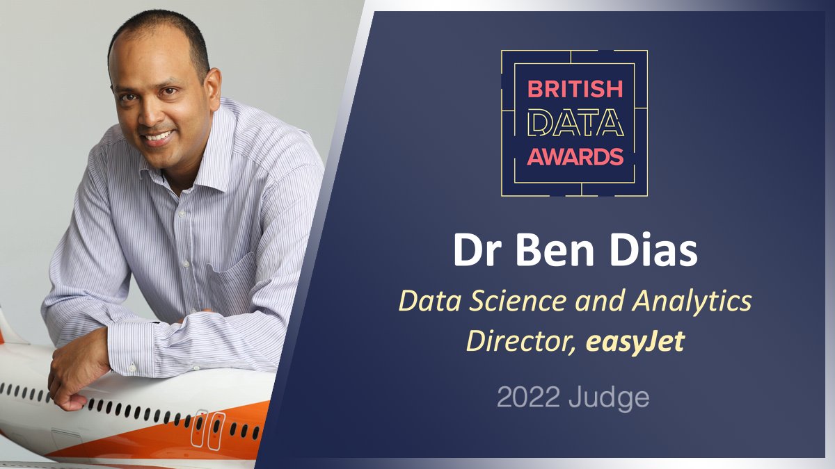 BritDataAwards's tweet photo. Joining the all-star judging panel for the British Data Awards 2022 is the high-flying @Benjamin_Dias, Data Science and Analytics Director @easyJet. If you’d like to find out more about getting involved in the British Data Awards, this link can help! https://t.co/dLs576zDk2 https://t.co/pIQeKervDY