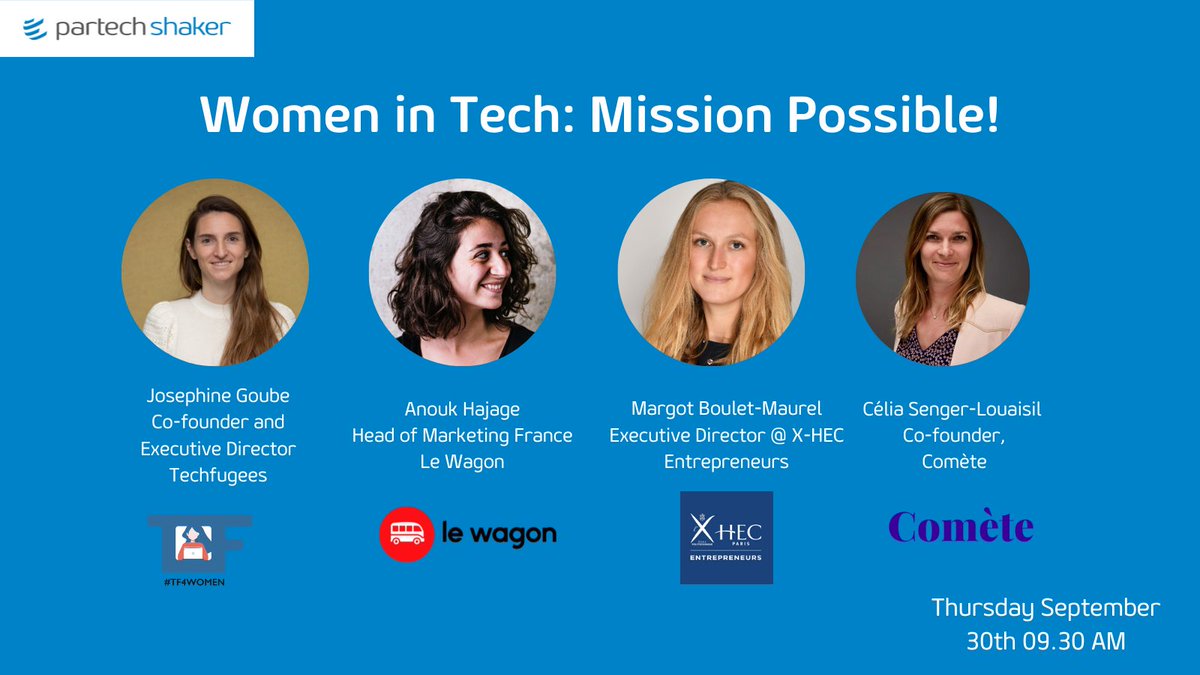 PartechPartners's tweet photo. Drum roll please for @PartechShaker's new #ShakeandLearn webinarβ¦ π₯
π©βπ» "Women in Tech: Mission Possible!" π©βπ»
Featuring our 4 experts, we will discuss all things #entrepreneurship, mentoring programs and #empowerment! πͺ
Sign up here! π
https://t.co/1ldSk8C0Ct https://t.co/MZ6gb3Euqe