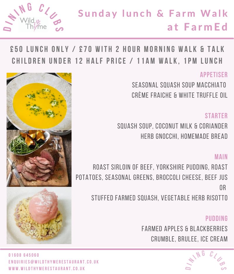 wtrestaurant's tweet photo. Another collaboration with @realfarmed coming up in #october. Chance to enjoy #Sunday #lunch with optional #farm walk and talk on Sunday, 17 #October at this beautiful local venue outside Shipton-Under-Wychwood 01608 645060
#game season #autumn #September #diningclub #farming https://t.co/RDqHsL5GgS
