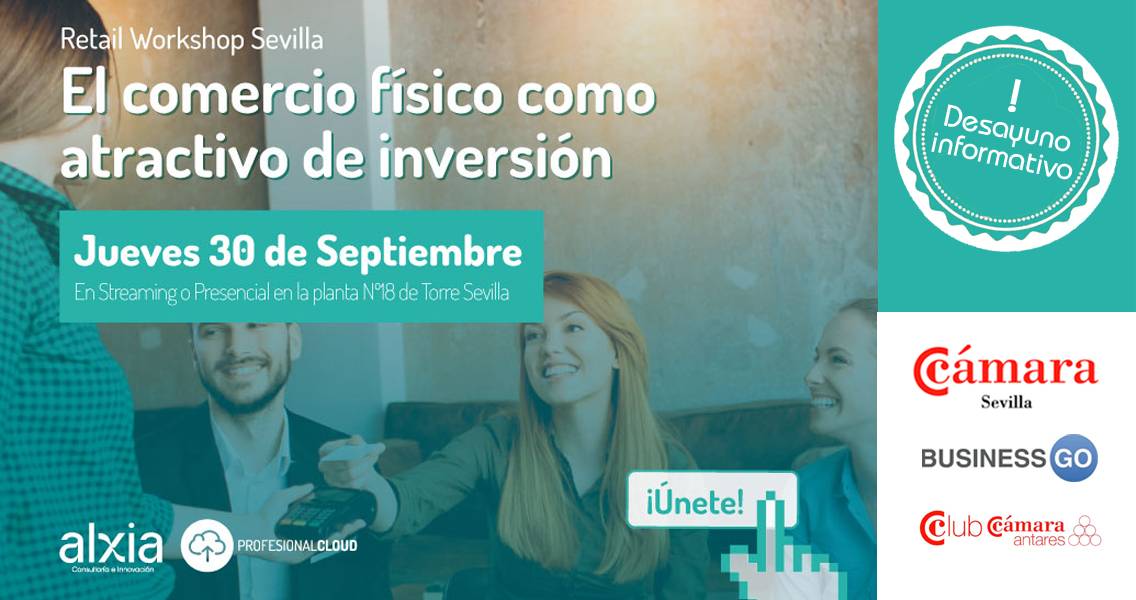 camaradesevilla's tweet photo. ¡Participa en el I #RetailWorkshopSevilla: el comercio físico como atractivo de inversión!
Un evento clave para generar contactos dirigido a gerentes, directivos y directores de ventas y logística, organizado por @Business_Go, #ProfesionalCloud y #Alxia.
https://t.co/ajvoRlXuSZ https://t.co/XvxsTfiQbm