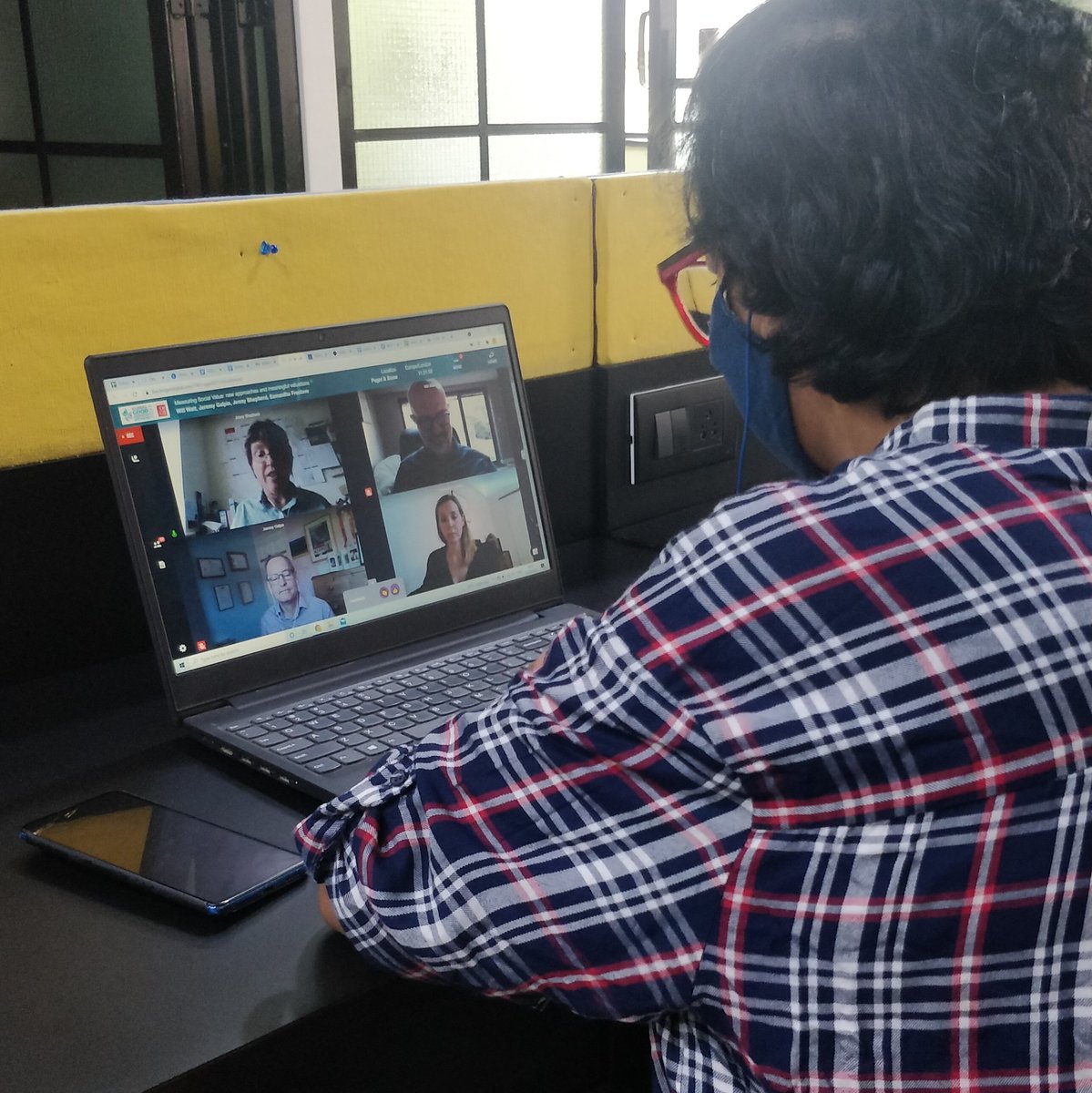 GlobalGoodAward's tweet photo. Glad to see guests tuning in from all over to world for the event… here’s @Toybank in #India watching the ‘Measuring Social Value’ webinar with @TidewayLondon @CanalRiverTrust @Costain & #StateOfLife https://t.co/RPgfvKc5Ol
