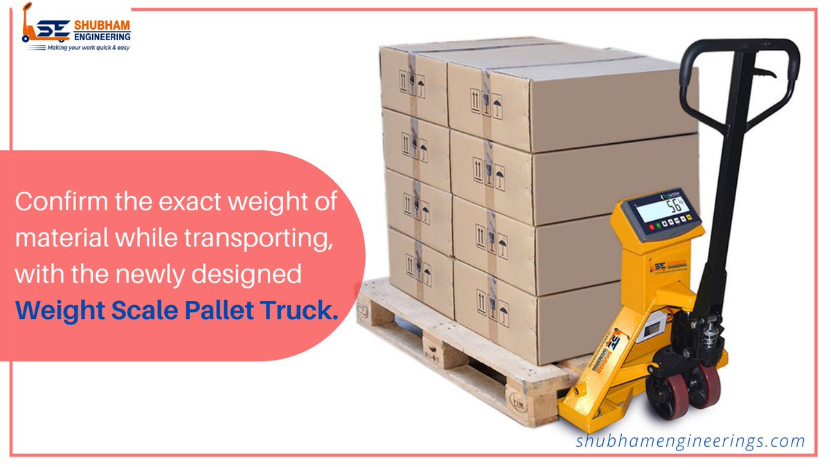 shubham_engi's tweet image. Measure the weight of each & every pallet while loading or unloading. Introducing the new Weight Scale Pallet Truck with the heavy-duty piston rod.
Contact us for more info: (+91) 7767063900.
#shubhamengineering #pallettruck #weightscalepallettruck #materialhandlingequipment