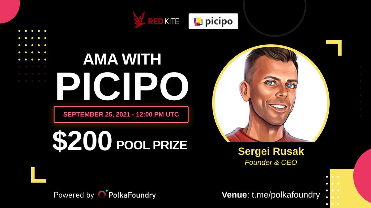 redkitepad's tweet photo. 📅Save the date! AMA with @IoPicipo is right around the corner!

⏰Time: 12:00 pm UTC, Sep 25
🎁Reward: $200 pool prize

Rules:
🔸Follow @PolkaFoundry &amp; @IoPicipo
🔸Like &amp; Retweet &amp; drop ONE question  
🔸Join https://t.co/lEvAIqyOiB

 $PKF #RedKite https://t.co/pIKiEJbaiC