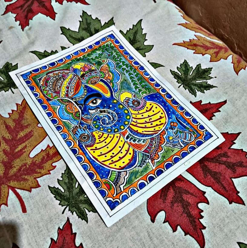 manaswimishra25's tweet photo. #LordGanesha #MadhubaniArt #Mithila #Tradition #Hobby #freetym https://t.co/NVwQ4qk5jc