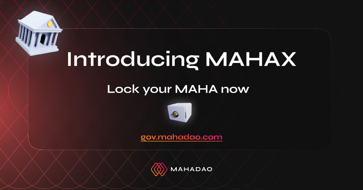 MumbaiCryptGirl's tweet photo. MAHAX Governance is LIVE ⚡️ 

🔒 Lock your tokens now: https://t.co/7puMDRvUFP

📖 Step by Step Guide: https://t.co/GgtME0nD2D

#Governance. Amplified. $MAHA https://t.co/EKcA2WKZzC