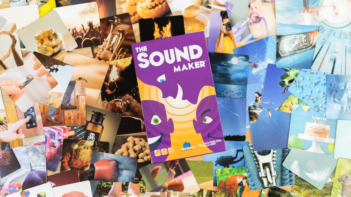 blueorangenews's tweet photo. The Sound Maker, le jeu qui fait Rrrrr, mais aussi Boum et parfois Schlack ! Découvrons ensemble le matériel de jeu et notamment les 140 cartes bruitages 🔊 #BlueOrangeNews
📢 #TheSoundMaker 
💡 @JFGgame &amp; @Akashinai 
 🍼 7+  🥳 3-6  ⏳  15 mn https://t.co/bzxeOtjoWI