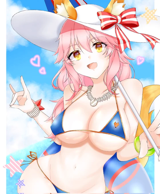 玉藻ちゃんサマー🦊🌺💕
#FGO 