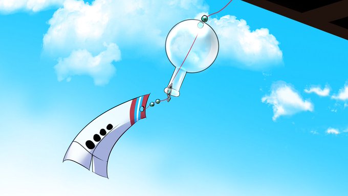 夏の空とタキオングッズ

#ウマ娘 