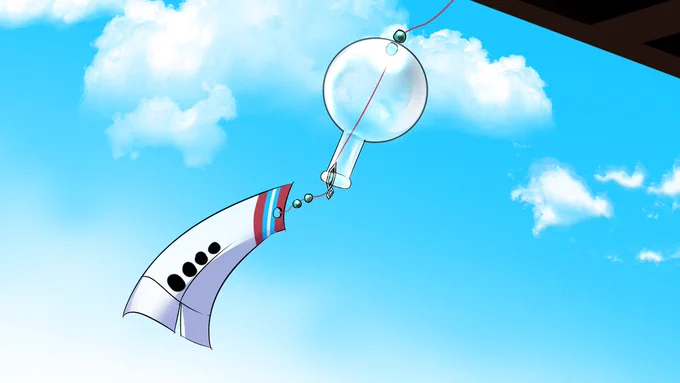 夏の空とタキオングッズ

#ウマ娘 