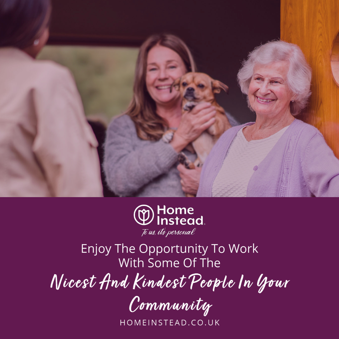 Our CAREGivers here at Home Instead are some of the kindest and happiest people you could find in your community. Get in touch today and we can start talking about opportunities that fit around your availability.