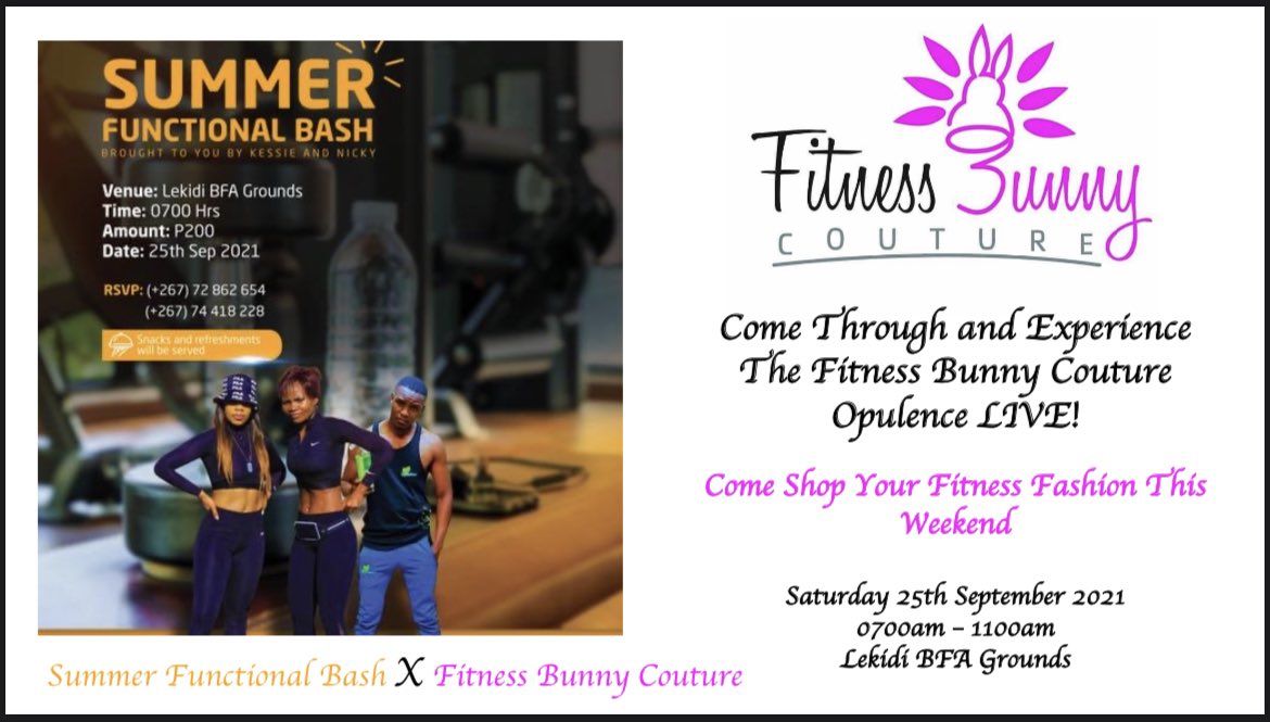 FitnessBunnyCou's tweet photo. Tomorrow - Si La! #SummerFunctionalBash X #FitnessBunnyCouture 

Come Shop Your Fitness Fashion 💖✨Retweet | Tag Your Fitness #Tweeps | Come Through Tomorrow and Shop! We support all body goals #Snatched #Fetched #FitnessBunnyCouture #FitnessFashion #ShopGymWear https://t.co/tDaNil3Kfu