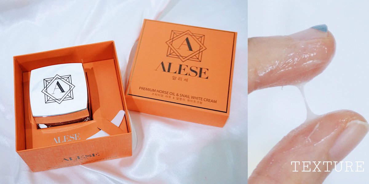 Chiuter's tweet photo. แบรนด์ ALESE เป็นสารสกัดจากน้ำมันม้ากับเมือกหอยทากเกาหลี แปลกใหม่มาก ช่วยให้ผิวชุ่มชื้น เรียบเนียน เนื้อดีทุกตัวเลย นี่ชอบตัวครีมสุด เนื้อแบบยืดๆแต่ฟีลกู้ดมาก ตัวเซรั่มเนื้อใสบางเบามาก แบบทาแล้วซึมเข้าผิวไปเลย ส่วนตัวกันแดดไม่เหนอะ ไม่เป็นคราบ ช่วยป้องกันแสงสีฟ้าด้วย #ของดีบอกต่อ https://t.co/QGcwErlU4D