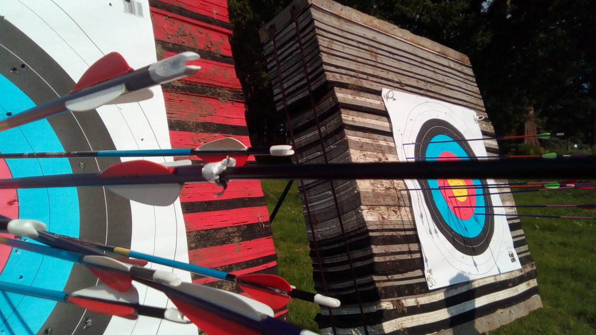 A robin hood moment during an archery lesson this week... 🏹🎯