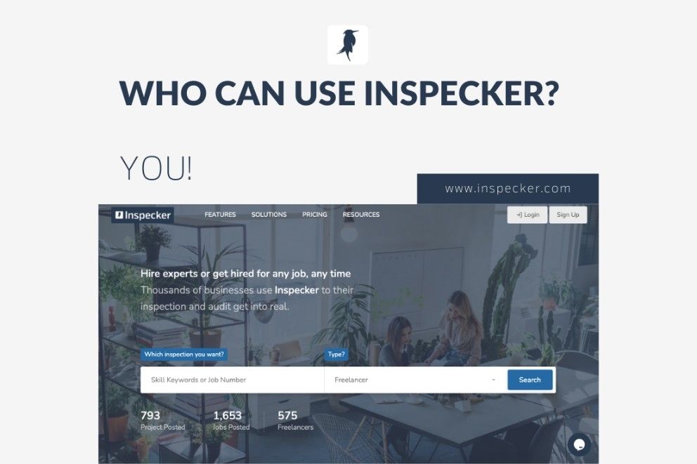 🌎 Whether you are a company or a
freelancer, Inspecker is a system designed entirely for you. 
👍🏻 Inspecker aims to simplify, accelerate and secure your work in every aspect.

👉 inspecker.com/?utm_source=Tw…

#qualitycontrol #work #easypayment #freelance #inspector #inspection