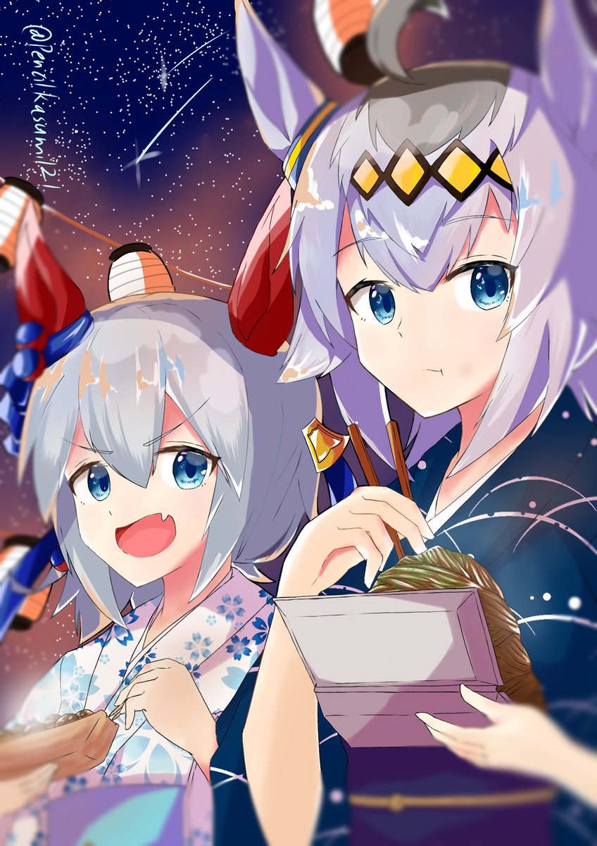 専用　オグリキャップ　タマモクロス　イラスト　コピック　競馬 ArtStation - オグリキャップ×タマモクロス（ウマ娘）