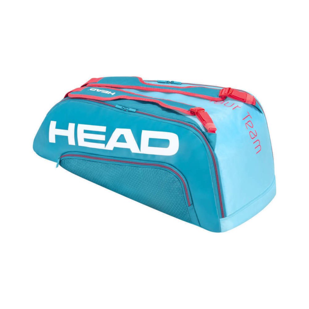 ShoppingTennis's tweet photo. The #Head #Tour Team 9R Supercombi #tennis #bag (blue &amp; pink) comes with two large compartments and two pockets (one inside and one outside) and can hold up to nine rackets. It is available on our website for only $67 plus shipping. For more details, visit https://t.co/APYW5Da0Gm https://t.co/iGsI0Idtev