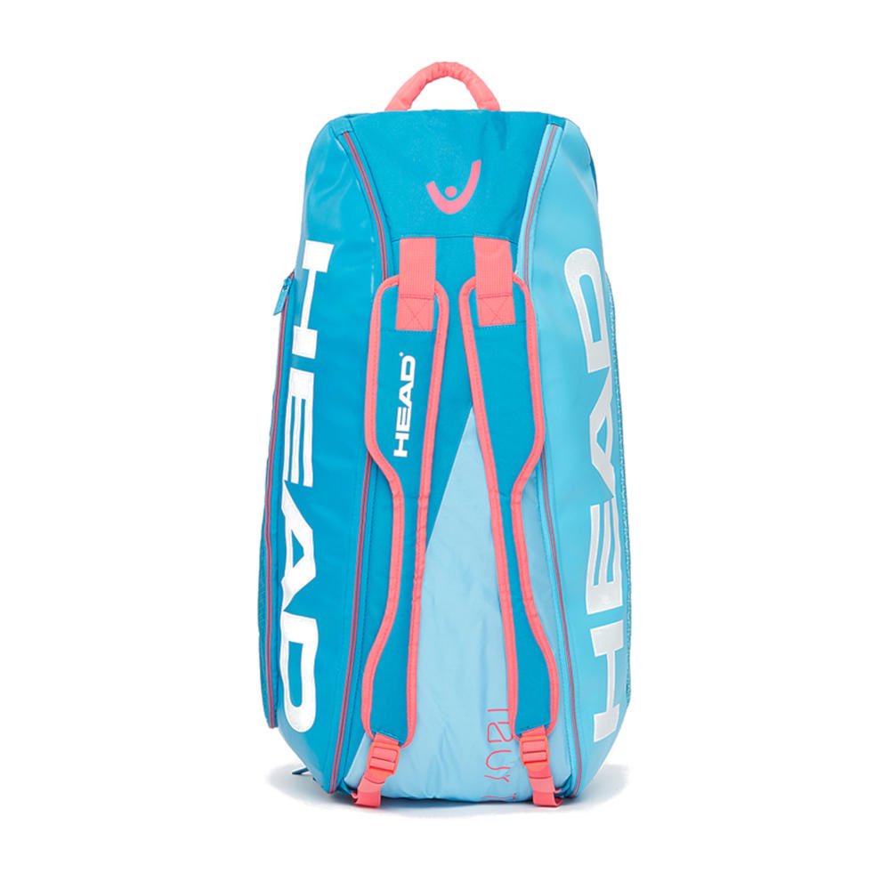 ShoppingTennis's tweet photo. The #Head #Tour Team 9R Supercombi #tennis #bag (blue &amp; pink) comes with two large compartments and two pockets (one inside and one outside) and can hold up to nine rackets. It is available on our website for only $67 plus shipping. For more details, visit https://t.co/APYW5Da0Gm https://t.co/iGsI0Idtev