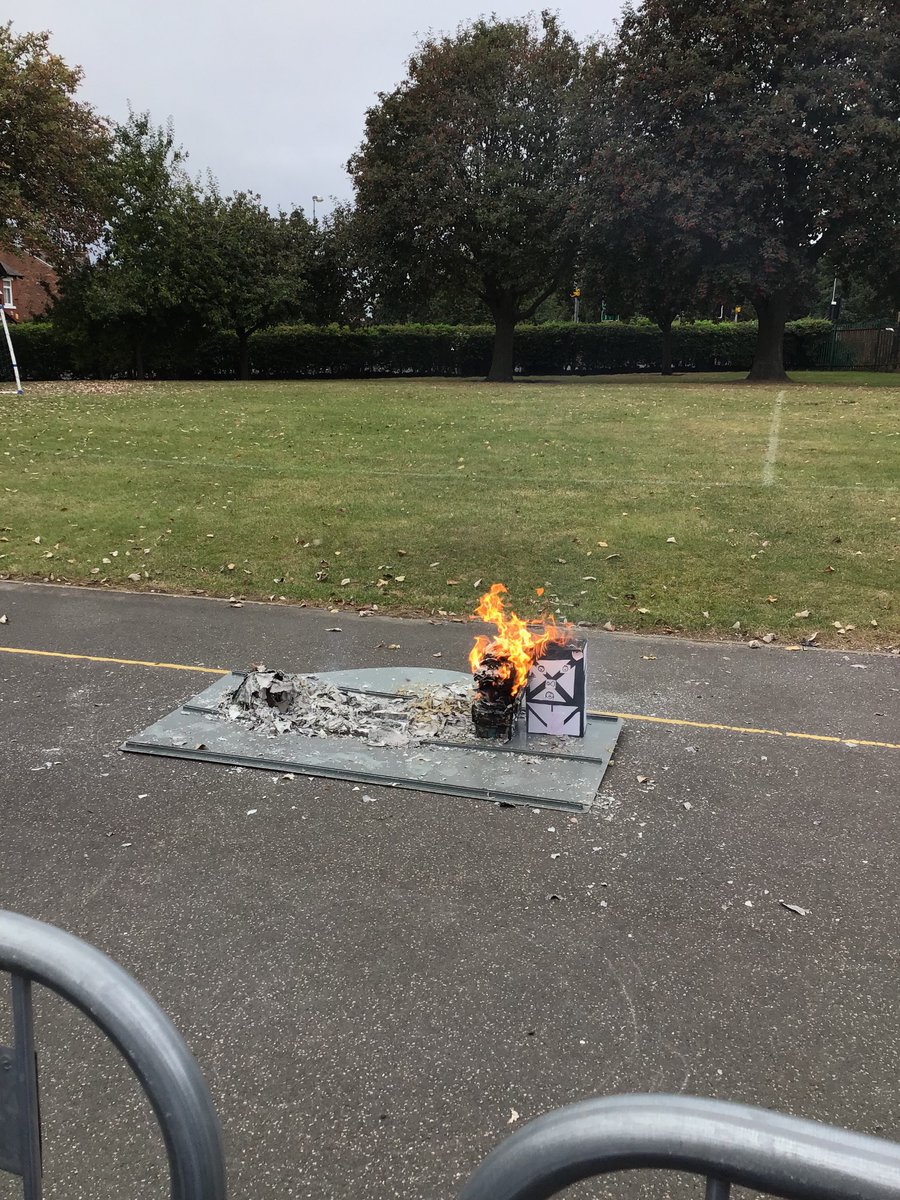 We have had a exciting morning burning some of the houses we have made from the Tudor times. This has shown us how The Great Fire of London spread. #StJohnsCurriculum #Succeed #Together